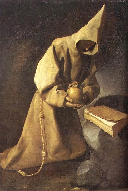 ZURBARAN  Francisco de Meditation of St Francis Norge oil painting art